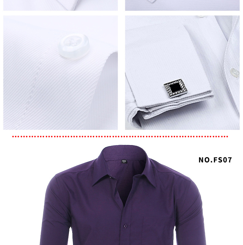 Abbigliamento uomo Camicia con gemelli francesi Camicia da uomo taglie comode_voghion.com