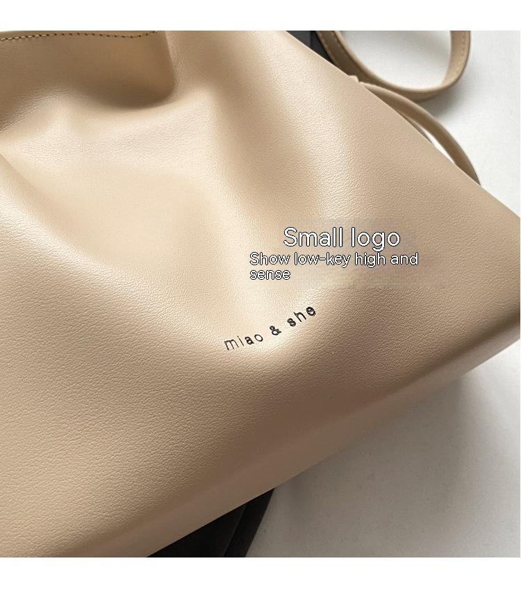 2023 New Hot Selling Premium Feel Bucket Bag Women's Large Capacity Commuter Bag Drawstring Shoulder Bag Underarm Bag_voghion.com