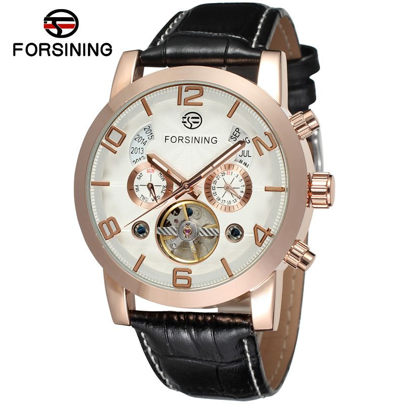 Orologio automatico di lusso da uomo con tourbillon e quadrante grande, cinturino in vera pelle, fibbia in acciaio inossidabile, vetro minerale, orologio casual alla moda_voghion.com