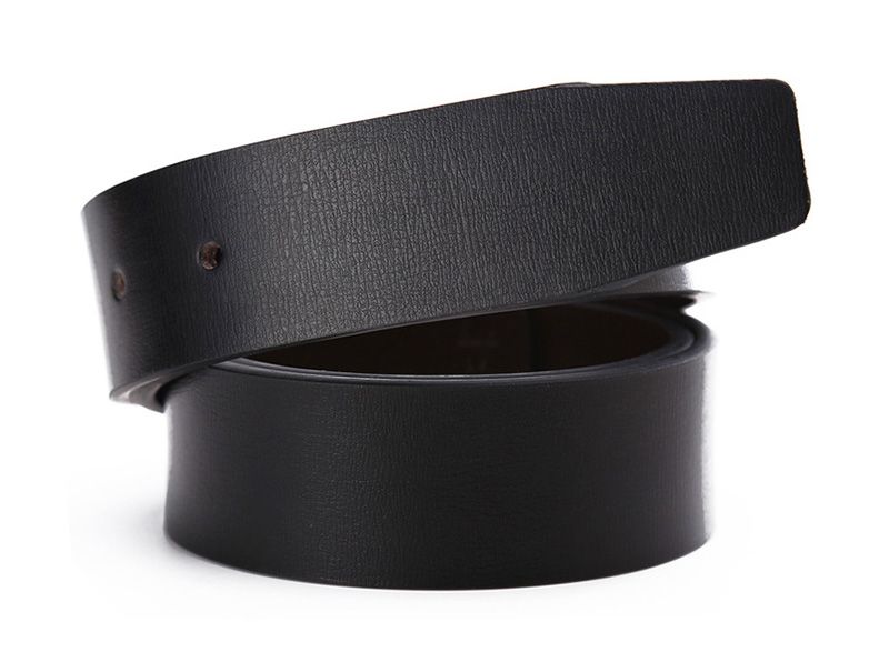 HOT FARINA Double Sided 2nd Layer Quality Genuine Leather for Smooth Slide & Pin 3.3cm Belts Men Cowhide without Buckle_voghion.com