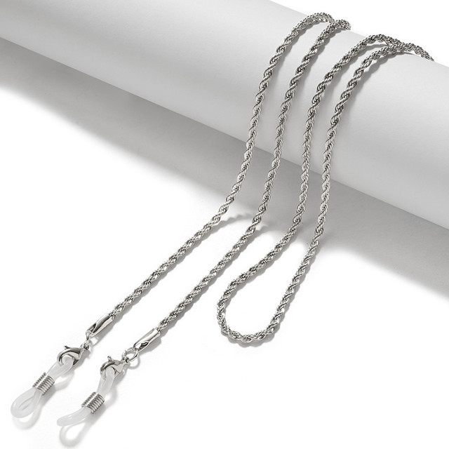 Catena alla moda per occhiali da lettura, da donna, in metallo, cordoncino per occhiali da vista, fermaglio per occhiali_voghion.com