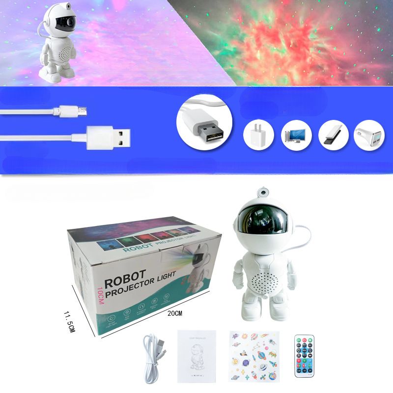 Ny modell ljudrobot stjärnhimmelslampa barnpresent romantisk atmosfär projektion sovrumsdekor_voghion.com