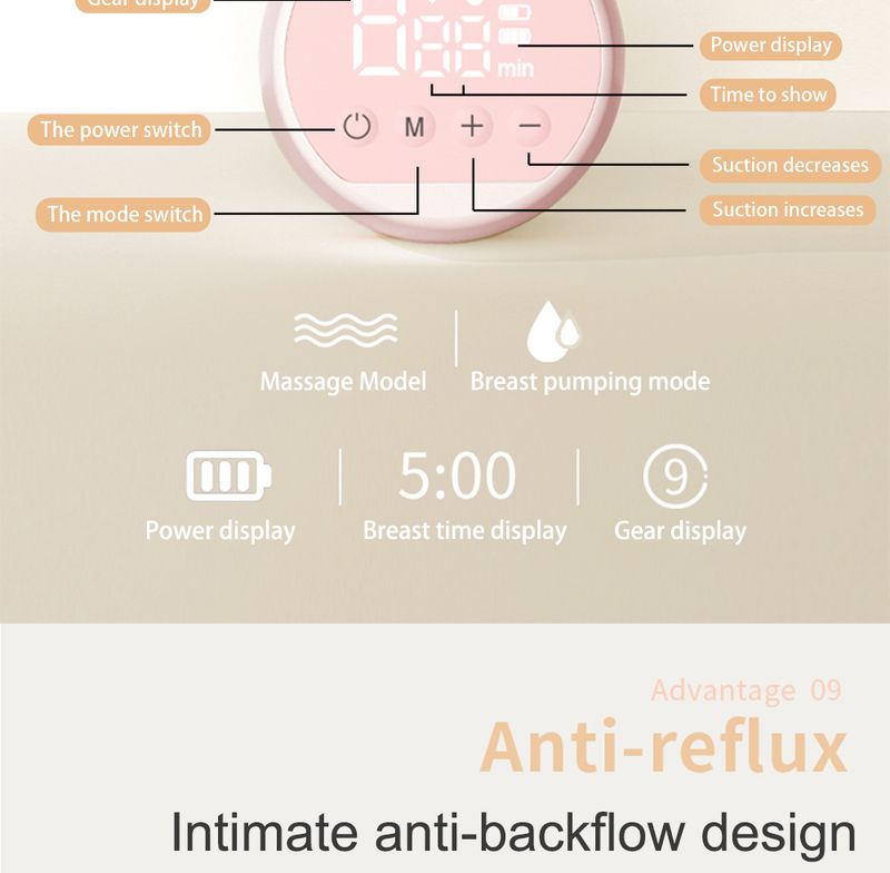 Tragbare elektrische Milchpumpe, über USB aufladbar, leise, tragbare Milchabsaugung, automatischer Melker, bequemes Stillen, BPA-frei_voghion.com