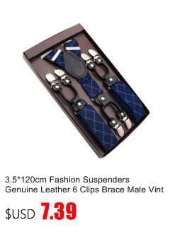 New Man's Suspenders Real Leather 6 Button Brace Strap Fashion suspensorio Adjustable Ligas Tirantes 3.5*120cm without box_voghion.com