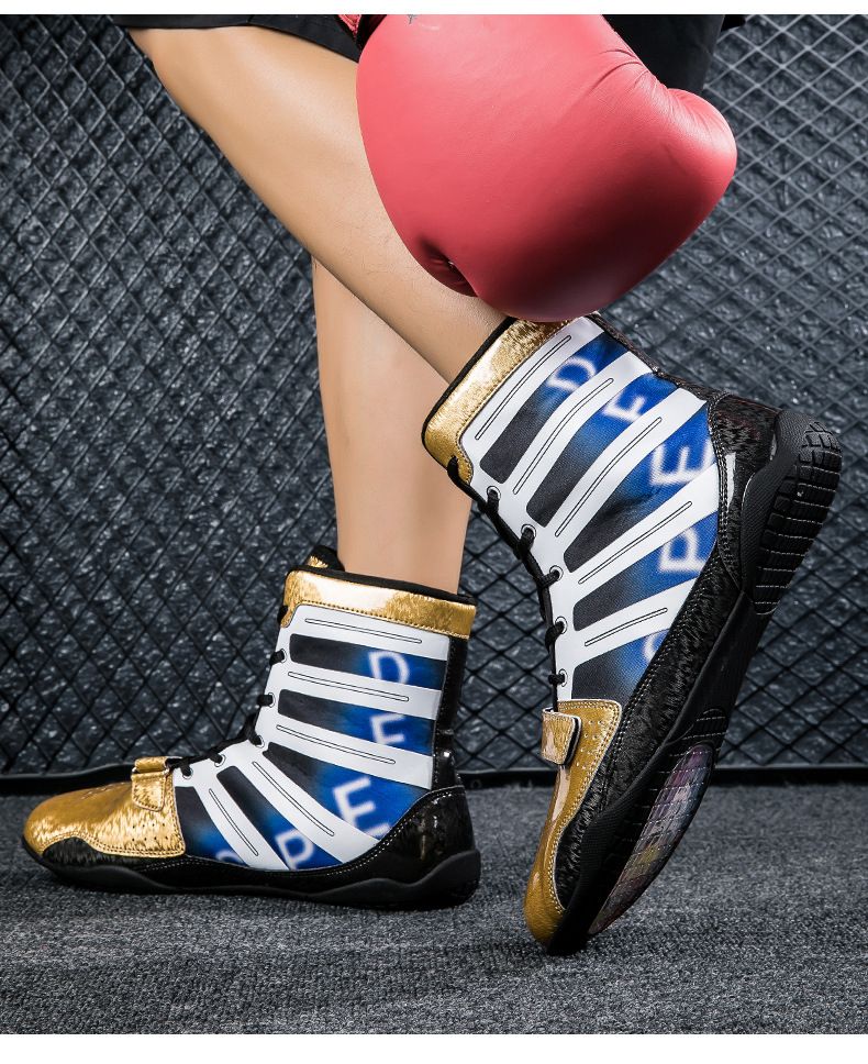 Chaussures de boxe professionnelles pour hommes, chaussures d'haltérophilie montantes, chaussures de combat, chaussures de lutte pour adultes, bottes pour filles et enfants, chaussures Sanda_voghion.com