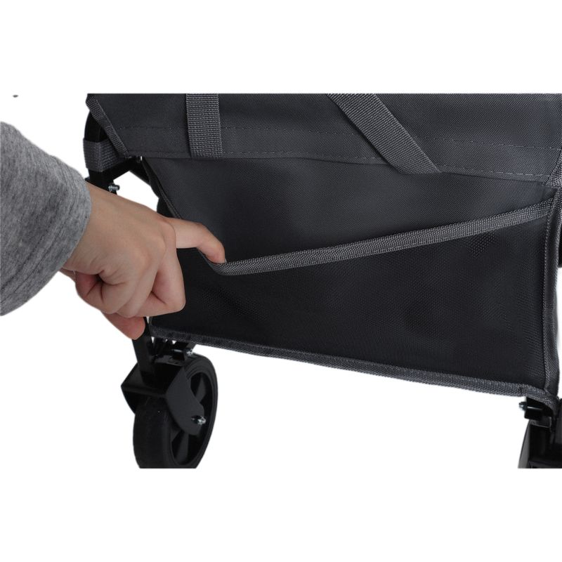 Expandable Dual-Layer Utility Wagon With 100% Extra Space - 225lbs Grocery Cart For Camping, Shopping, Sports, Gardening, Fishing, Gray_voghion.com