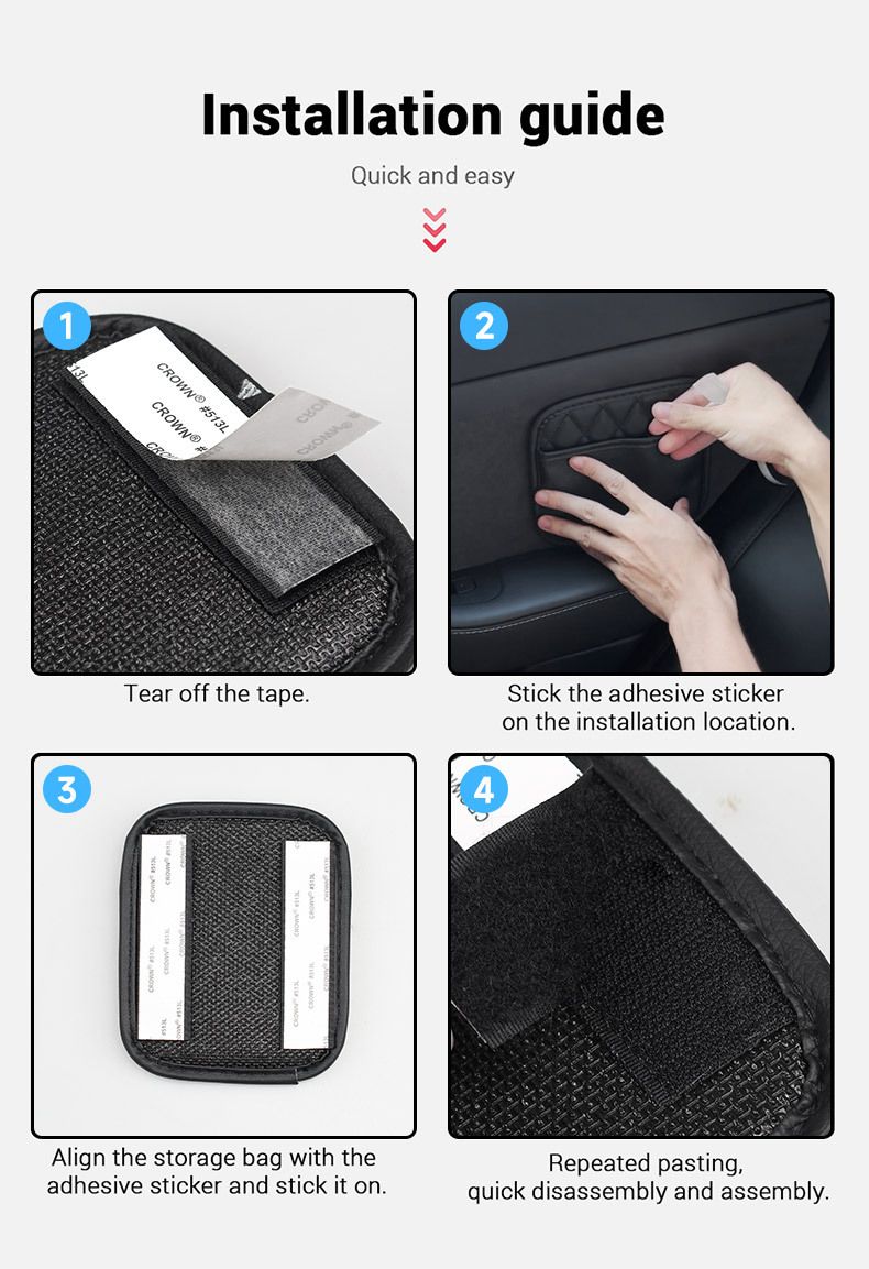 Car Leather Adhesive Hanging Phone Holder Car-mounted Creative Multifunctional Storage Box Trash Bag_voghion.com