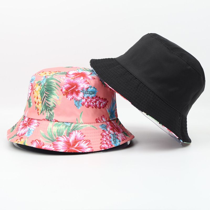 Cappello da pescatore con stampa digitale floreale, alla moda e versatile_voghion.com