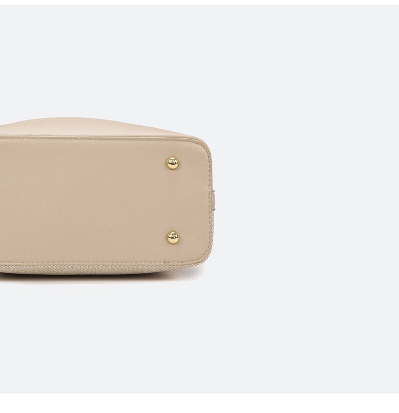 Borsa a secchiello da donna alla moda - Elegante borsa a spalla e a tracolla con più tasche per l'uso quotidiano (nero, beige, blu navy, marrone, rosa)_voghion.com