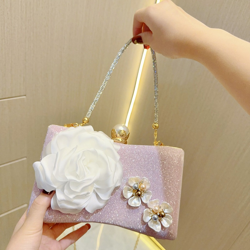 Neue exquisite Perlen-Blumen-Crossbody-Abend-Nischen-Handtasche Clutch Partykleid-Tasche_voghion.com