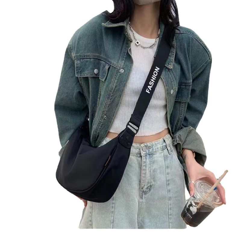 Borsa a tracolla semplice e di nicchia per donna, nuova, casual, sportiva, in tessuto Oxford, grande capacità_voghion.com