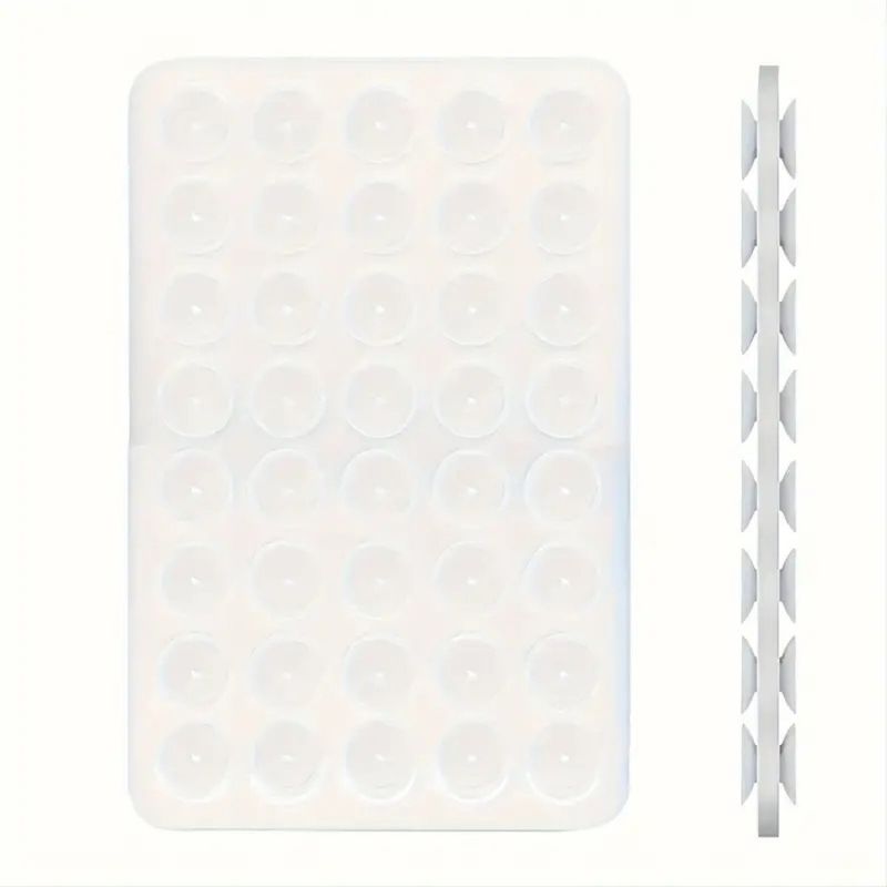Square Double-sided Silicone Phone Suction Sucker Pad Bracket, Non-slip Suction Force, Silicone Mobile Phone Back Sticker Suction_voghion.com