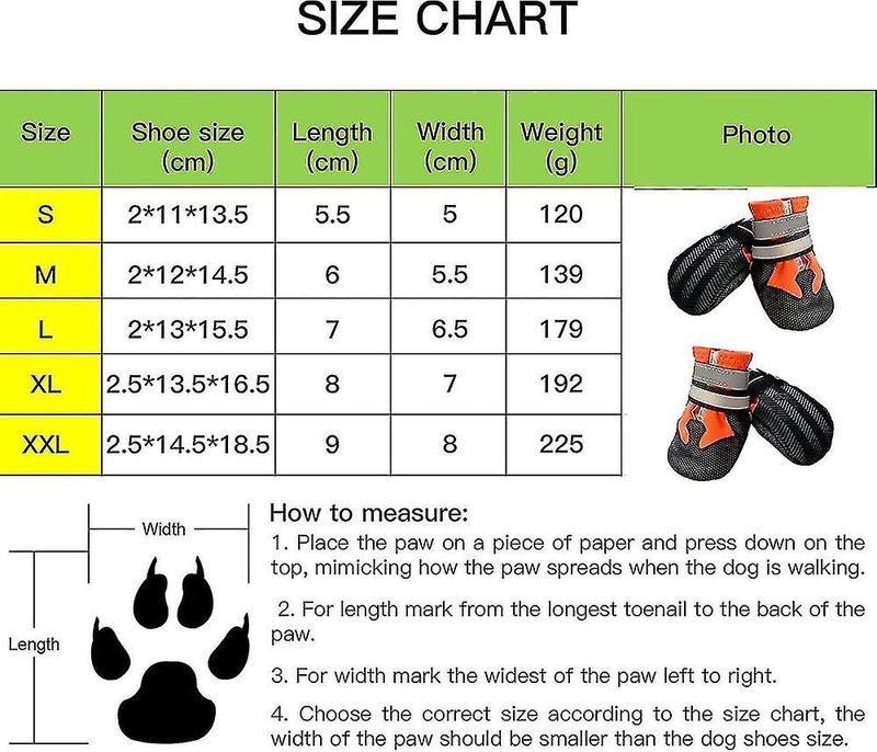 4 pezzi Scarpe per cani Stivali protettivi per cani, scarpe impermeabili per cani con cinturini riflettenti e suola antiscivolo robusta_voghion.com