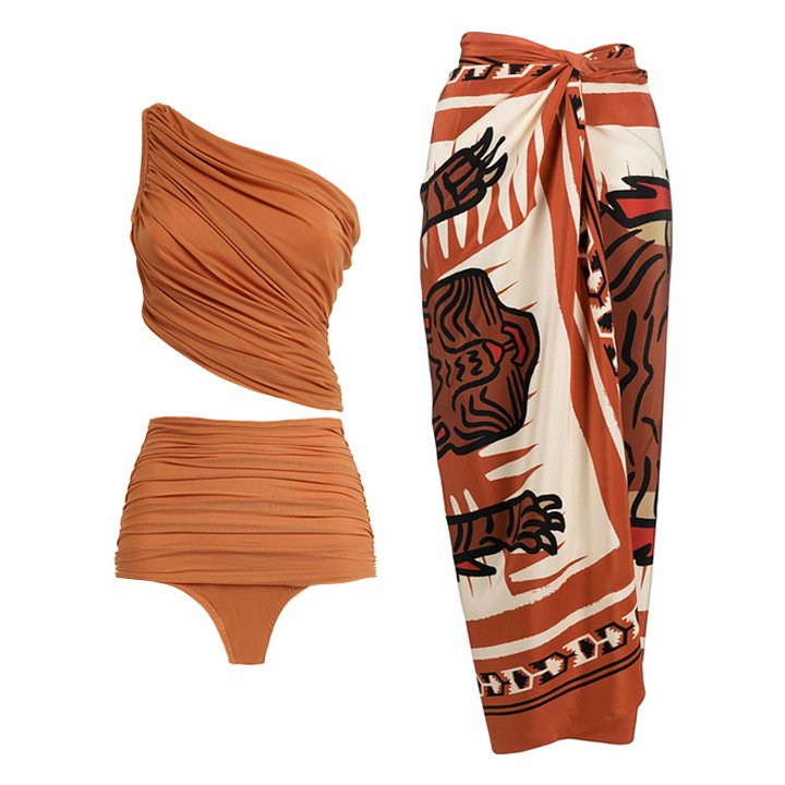 Naisten uudet bikinit halterneck mesh-splicing ranskalainen retro halkaistu uimapuku naisten rajat ylittävä hot style_voghion.com