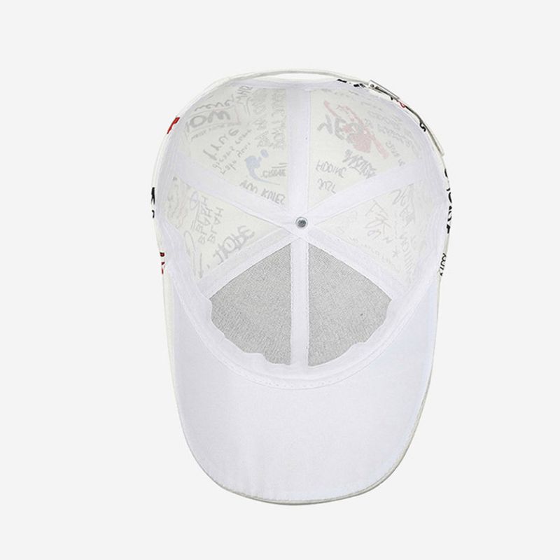 Gorra de béisbol con estampado de letras de grafiti estilo coreano para hombre y mujer, primavera y otoño, visera protectora solar para hombre._voghion.com