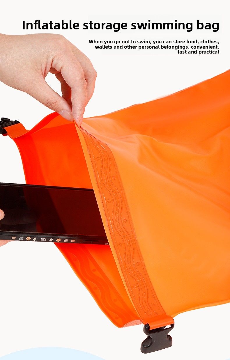 GENPIYOU Double Air Pump Storage Swimming Aid Inflatable Buoyancy Float Waterproof Bag_voghion.com