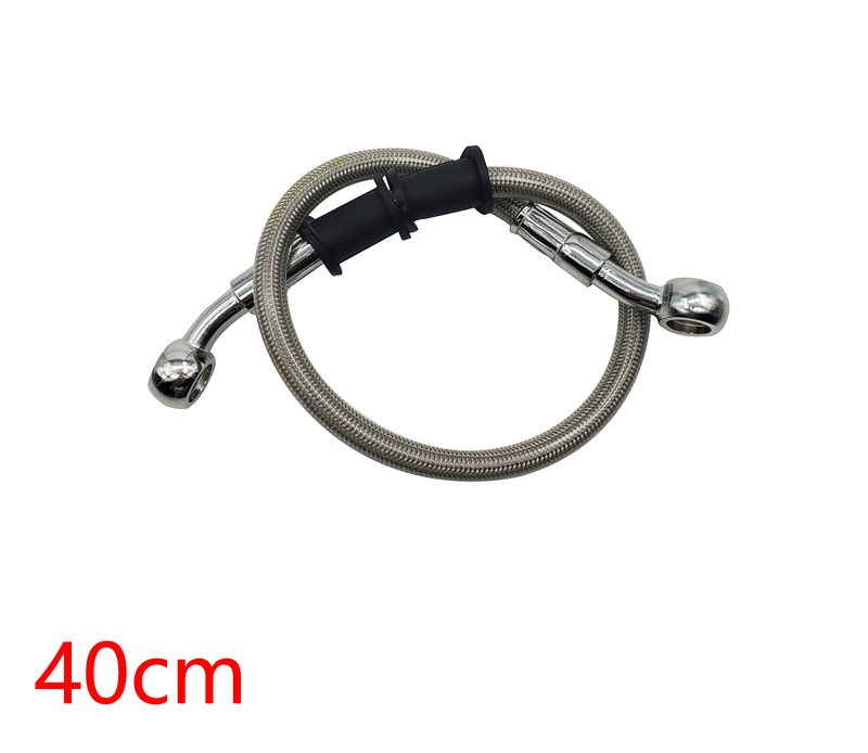 Manguera de freno trenzada de 300 mm a 2200 mm para embrague hidráulico M10 de 28 ° Banjo y tubo para motocicleta universal_voghion.com