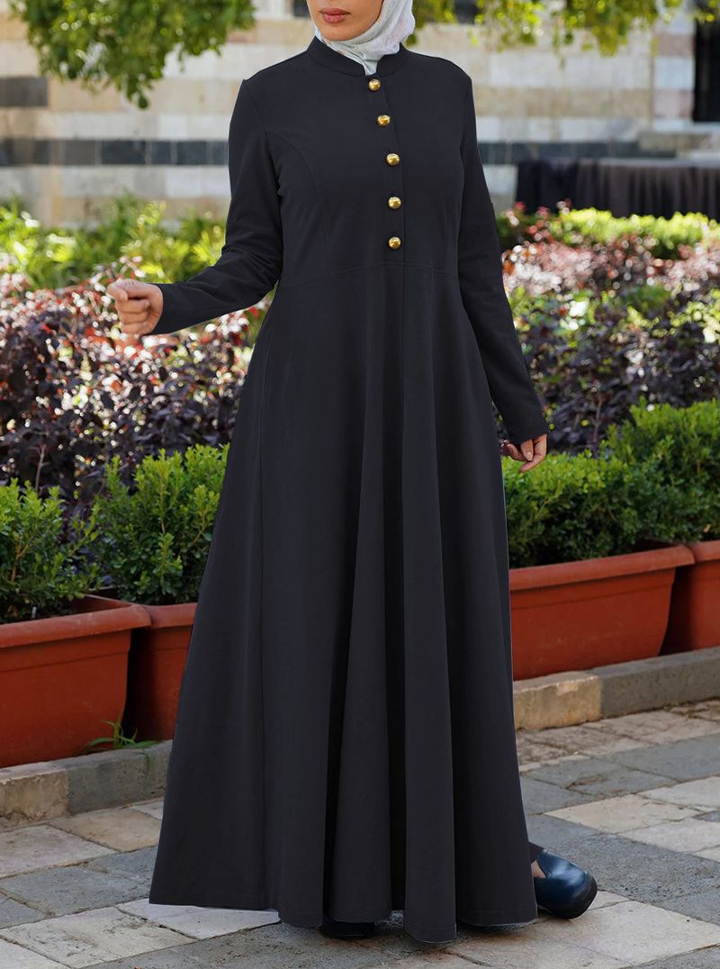 Women's Clothing Women's Cardigan Small Stand Collar Large Swing Dress Origin Source_voghion.com