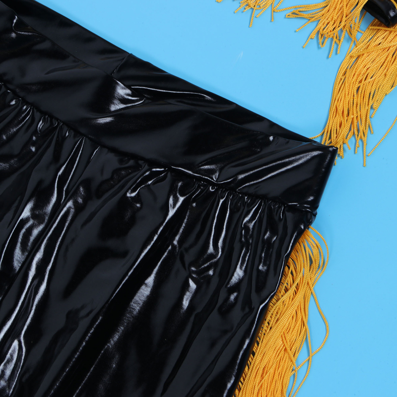 Women's sexy bust-wrapped tassel slim trousers two-piece nightclub suit_voghion.com