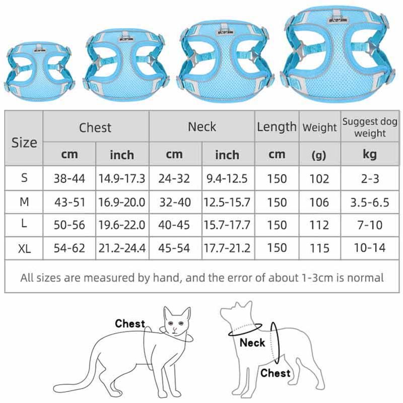 Dog Harness, Vest Small And Medium Dogs, Puppy Leash Set, Chest Strap For Chihuahua, Bulldog, Walking Leashes, Pet By PawParty Store_voghion.com
