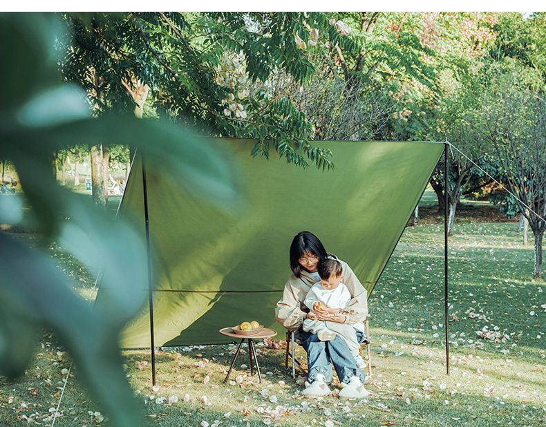 Picknick Multifunctionele Grond Oxford Doek Camping Strand Buiten Eetmat Zonnescherm Luifel AT6220_voghion.com