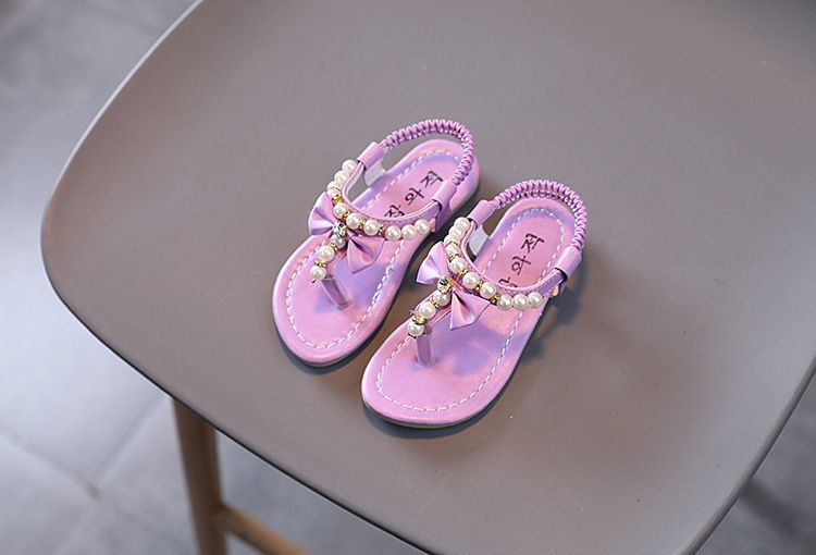 Sommer Neue Mädchen Sandalen Mode Koreanische Version Weichen Sohlen Große Kind Prinzessin Schuhe Non-slip Perlen kinder Sandalen_voghion.com