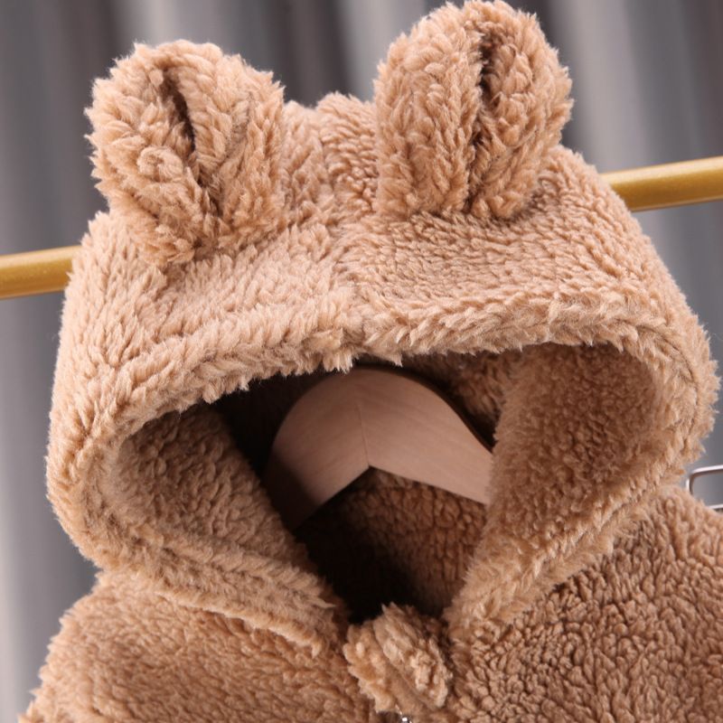 Chaqueta de invierno para bebés y mujeres, estilo nuevo, para niños pequeños y medianos, de lana de cordero y felpa, gruesa y cálida, con cremallera_voghion.com