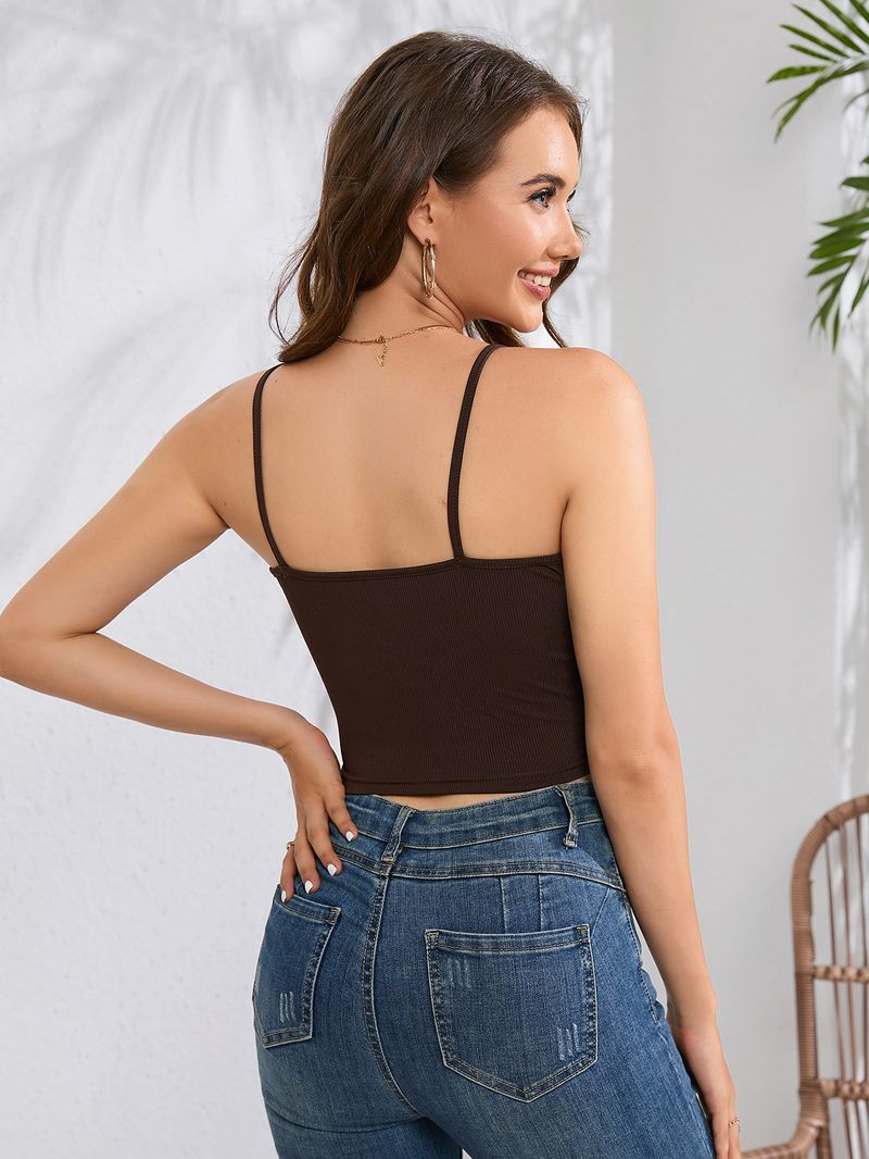 Women's solid color casual vest_voghion.com