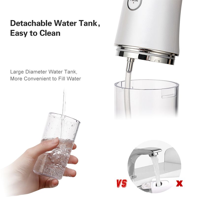 Munddusche IPX7 Wasserdicht Tragbare Elektrische Zahnaufhellung Ausrüstung Home Reise Zahnseide Wasser Flosser_voghion.com