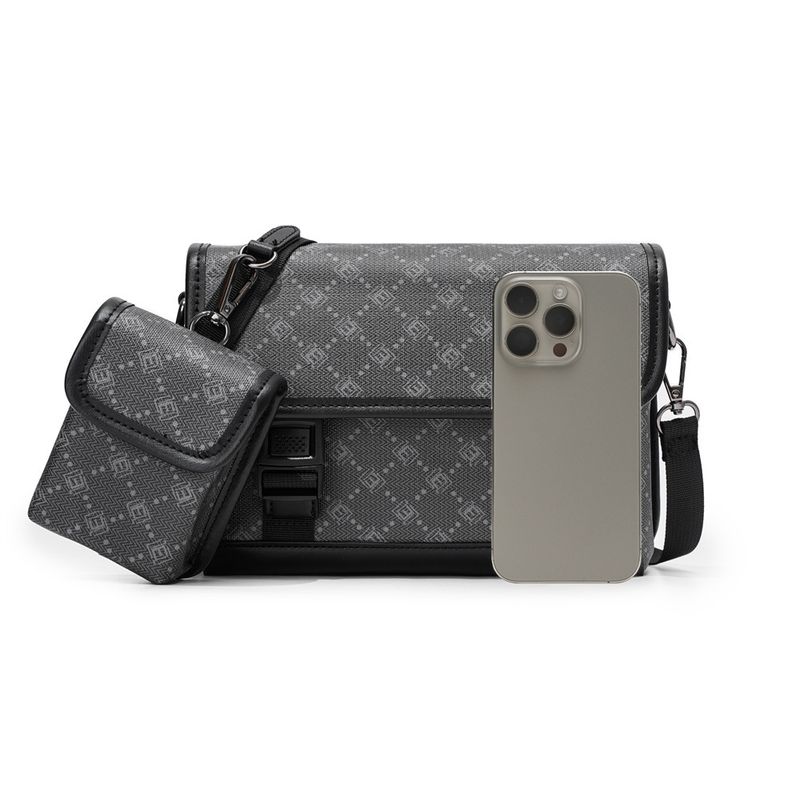 Bolsas de ombro para homens recém-lançadas, bolsa mensageiro de alta qualidade, bolsa transversal para áreas externas, bolsa combinada 2 em 1_voghion.com
