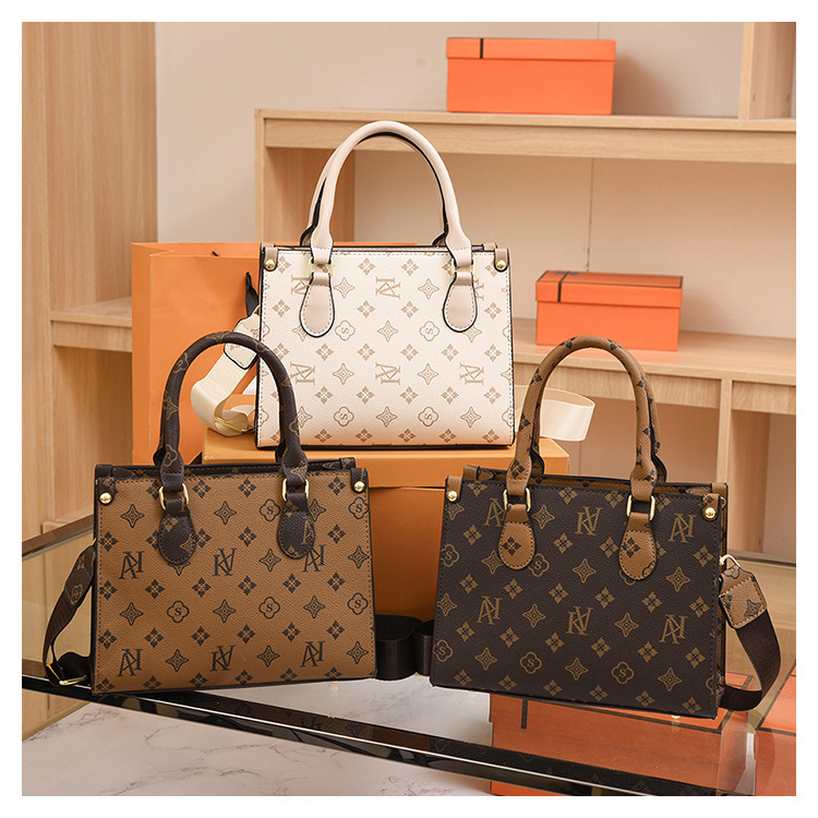 Tote Bag Små bokstavutskrift Retro håndholdt dameveske Populær allsidig høykvalitets One Shoulder Crossbody Bag Selection_voghion.com