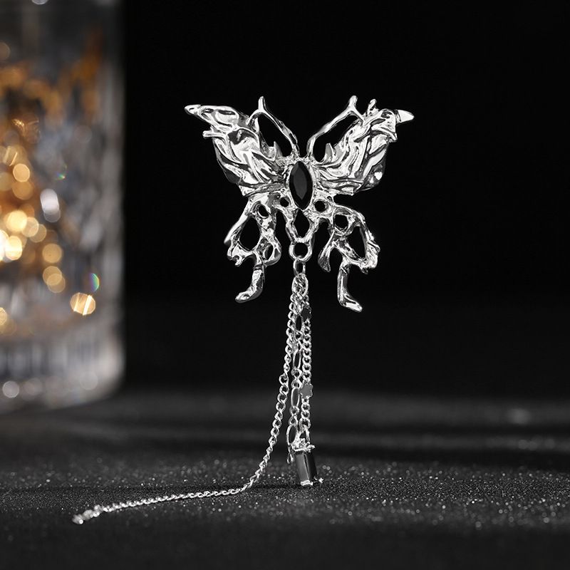 Broche voor vrouwen, hoogwaardige vlinderkleding met kwastjes, veelzijdige broche, nicheontwerp, verfijnde en koude stijl, speldaccessoires_voghion.com