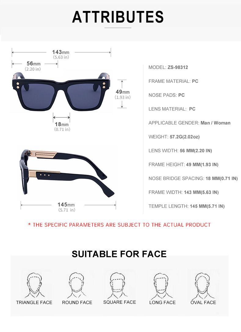 New Fashion Square Frame Sunglasses For Men Retro High End Sunglasses For Men Shades_voghion.com
