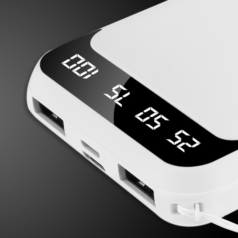 Kunjiuyou 10000mAh Fast Charging External Battery Power Bank Portable Powerbank for Smartphone-Black_voghion.com