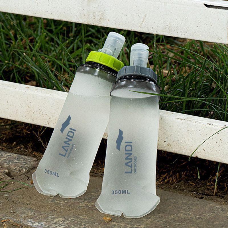 Landy Outdoor Sports Borraccia portatile pieghevole morbida da 350 ml per trail running ed escursionismo_voghion.com