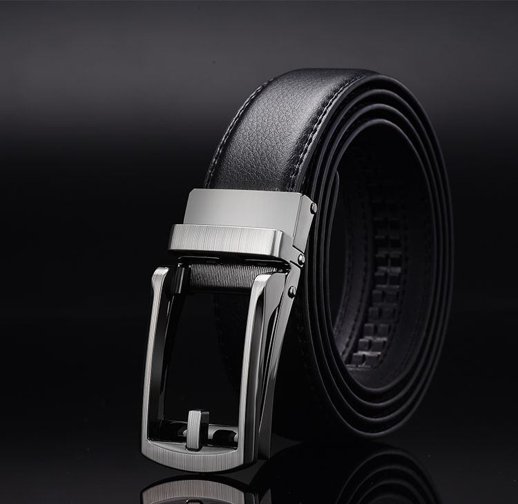 HOT Men Belt Top quality cow genuine leather men's cowhide strap male automatic belts for men alloy buckle belt_voghion.com