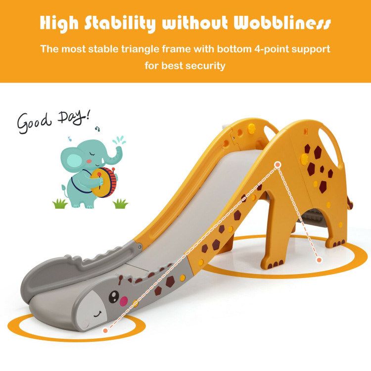 3-in-1 Kids Climber Slide Play Set with Basketball Hoop_voghion.com