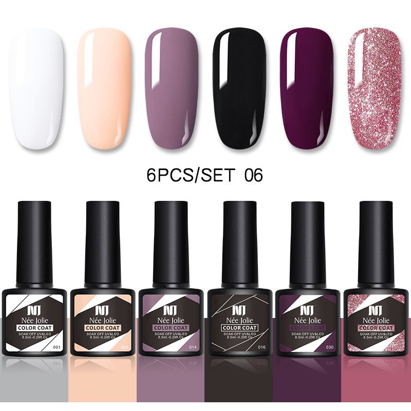 Nagelkleber Neues Nagellack-Set Phototherapie-Kleber Mattierte Pailletten Verstärkte waschfreie Versiegelungsschicht Nagellack-Basiskleber_voghion.com