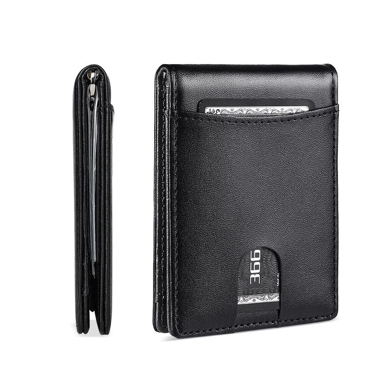 Herren-Geldbörse mit Kartenetui, komplett aus Mikrofaser-Leder, RFID-Schutz, Diebstahlschutz, neue Herren-Geldbörse aus Kohlefaser mit schlichter Textur, Dollar-Geldbörse_voghion.com