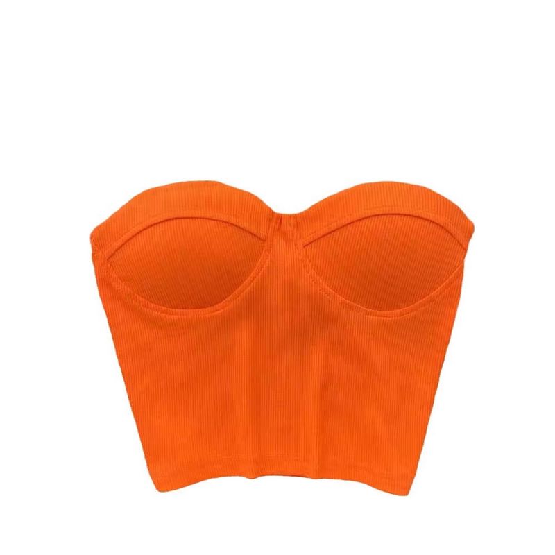 Sexy Strapless Tube Vest For Women, Inner Wear And Outer Wear, Beautiful Back, Integrated With Chest Pads, Wrap-around_voghion.com