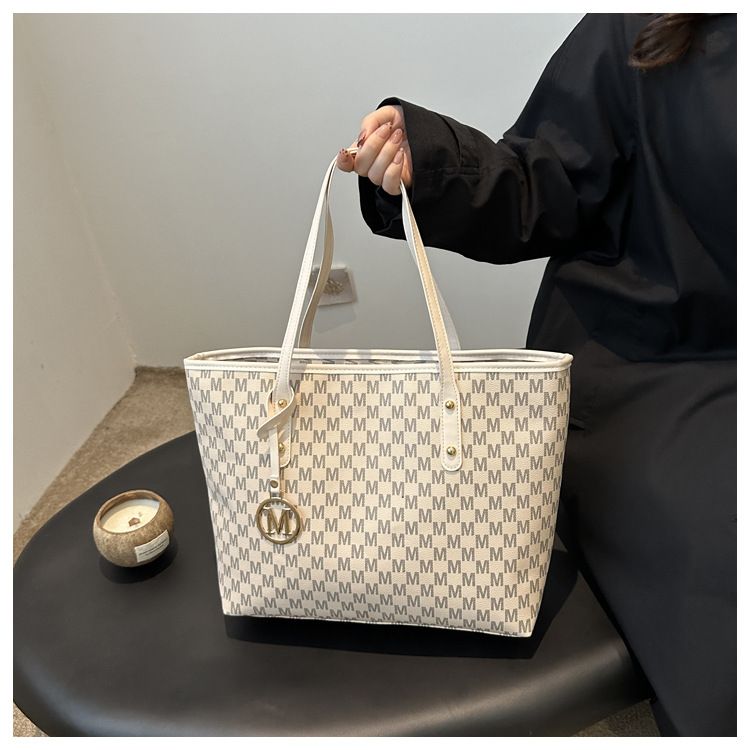 Borsa da ascellare grande da donna Do&thin - Borsa a tracolla alla moda per lavoro e uso quotidiano, morbida pelle PU con doppi spallacci_voghion.com