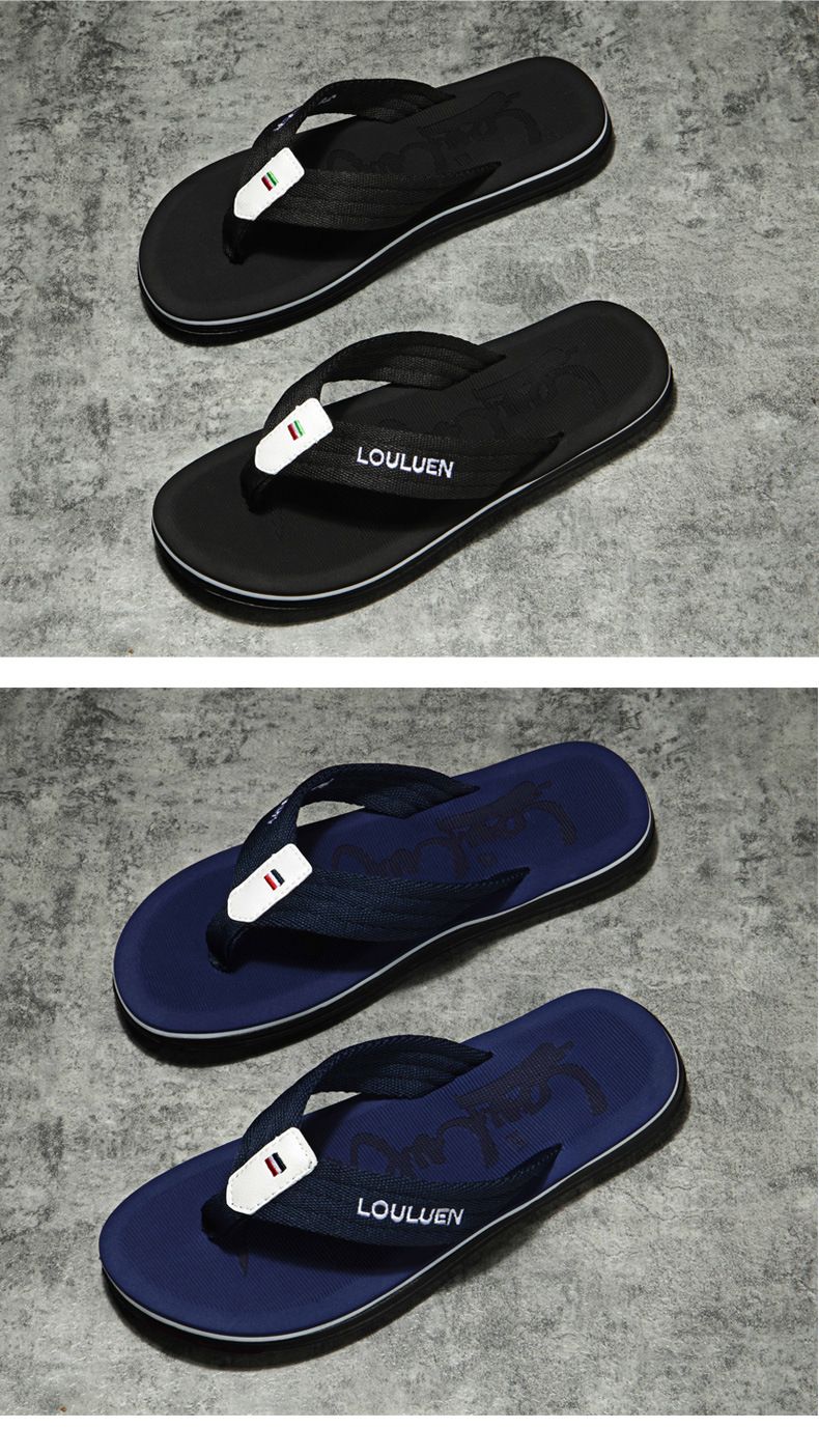 2024 neue Strand-Flip-Flops für Männer Großhandel Sommermode Outdoor-Männersandalen dicke Sohlen Flip-Flops grenzüberschreitende_voghion.com