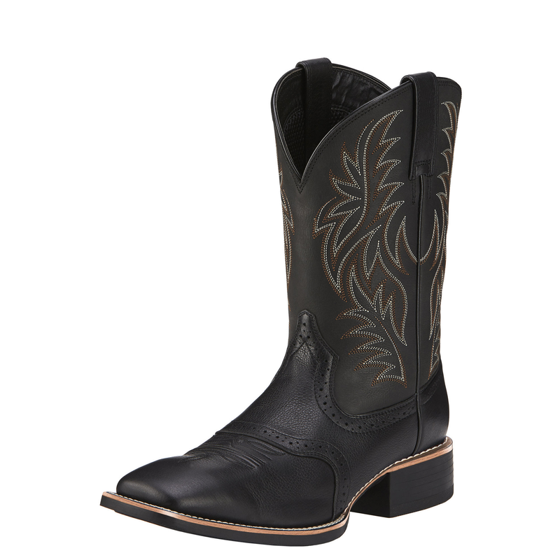 Pantofi bărbătești cu broderie retro sculptată, cu cap lat, cizme western de cowboy, model înalt_voghion.com