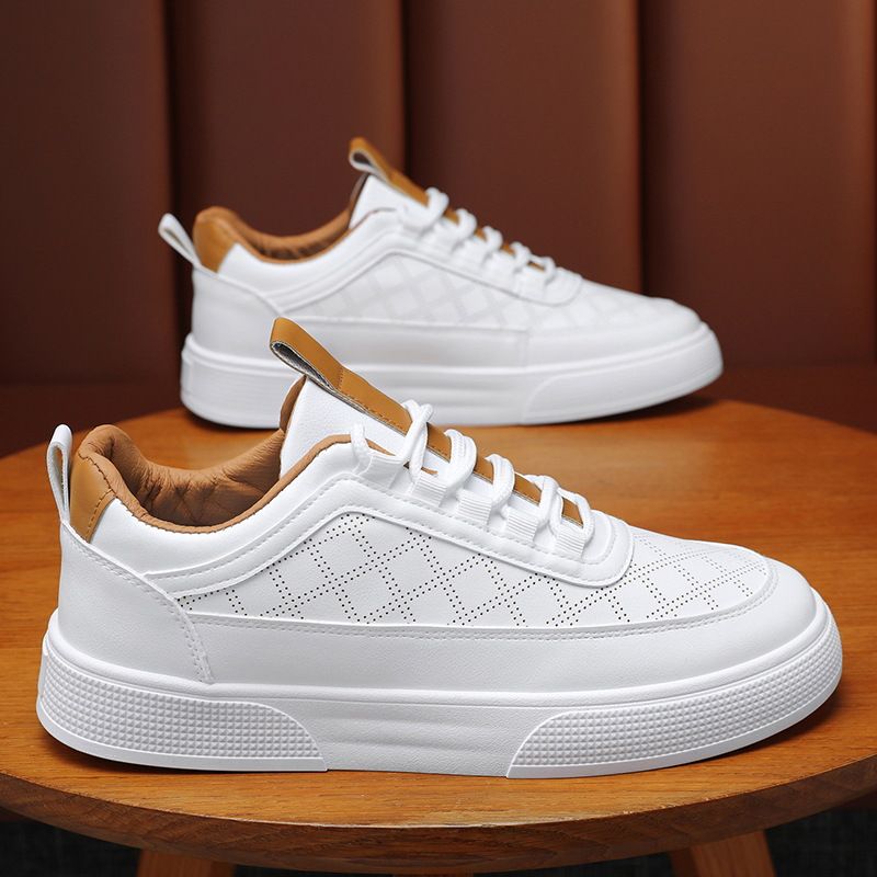 Estate Nuovo Traspirante Sottile Piccolo Bianco Per Studenti Maschi Edizione Coreana Alla Moda Versatile Pelle Sport Casual Board_voghion.com
