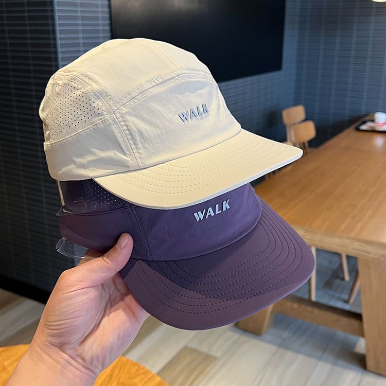 Cappello da baseball in rete a sei pezzi, a tesa corta, con coulisse, stile campeggio, stile Blogger, a rapida asciugatura, bordo piatto, per esterni_voghion.com