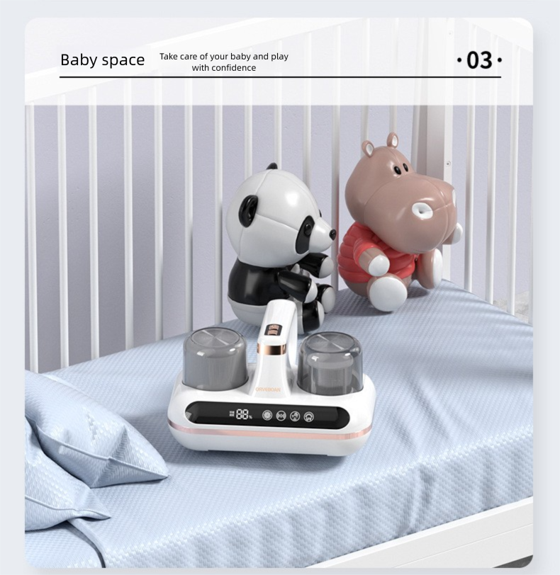Aspirapolvere UV senza fili 2 in 1 - Aspirapolvere a forte aspirazione per la rimozione degli acari per divani letto e collettore di polvere per sterilizzazione_voghion.com