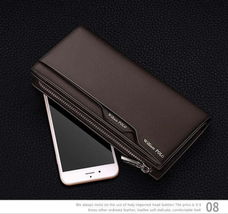Emperor Paul Long Headcoat - Cartera de piel de vacuno de gran capacidad para hombre_voghion.com