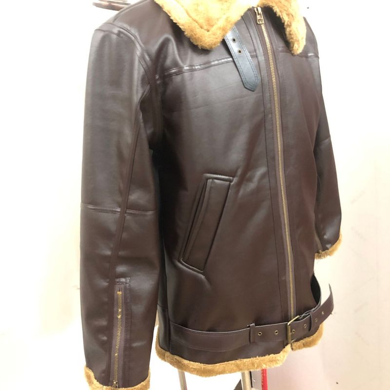 Herrenbekleidung Verdickter schwerer Handwerkspelzmantel für Herren Langarm-Pelzjacke_voghion.com