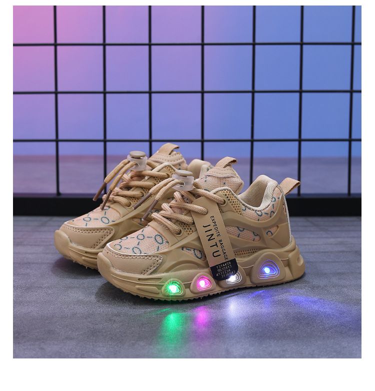 New Children's Sports Shoes With Lights In Spring And Autumn 21 30LED Luminous Children's Shoes 1 6 Years Old Boys Sports Casual Shoes_voghion.com