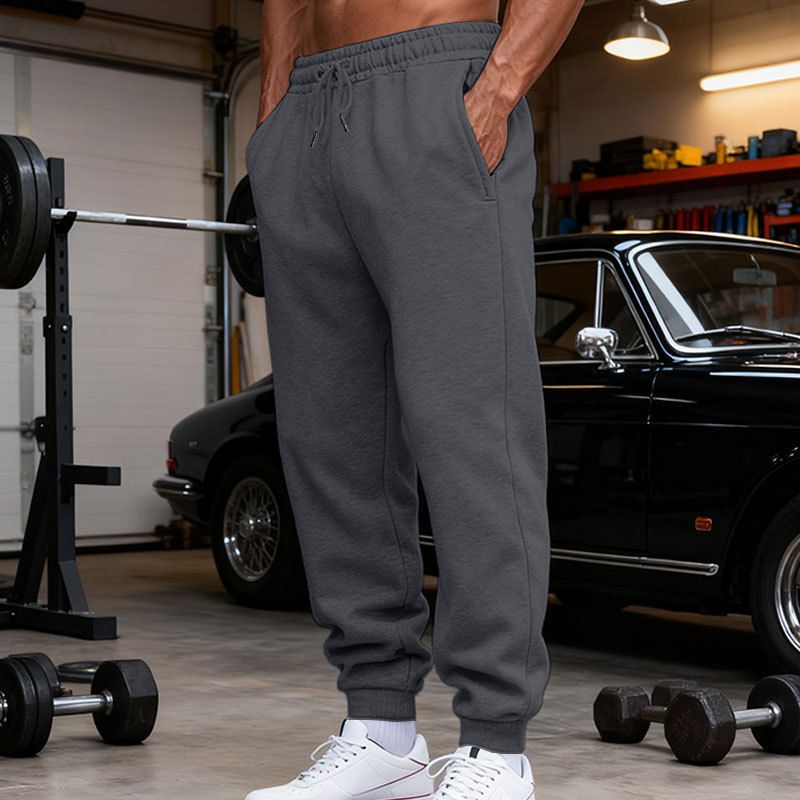 Men's Casual Jogger Pants - Lightweight Workout Tapered Sweatpants, Elastic Cuff, Drawstring Waist, Breathable & Stretchy For Gym, Running, Daily Wear_voghion.com